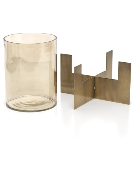 Grand Tapis Afghan ethnique chic Rectangulaire 204x310 Laine Naturel Marron Avec franges Motif tribal The Handwoven 