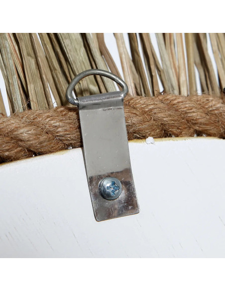 Miroir Mural Rond 65 cm en Herbe Naturel The St Barth 