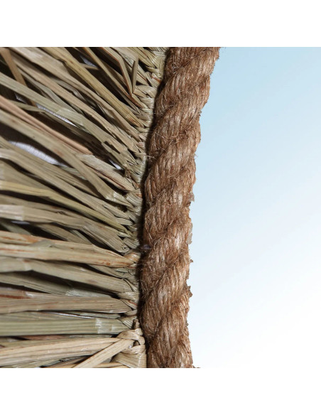 Miroir Mural Rond 65 cm en Herbe Naturel The St Barth 