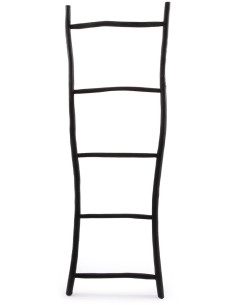 Porte serviettes original Échelle 5 niveaux en Bois de teck Noir The Tulum 