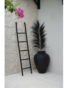 Porte serviettes original Échelle 5 niveaux en Bois de teck Noir The Tulum 