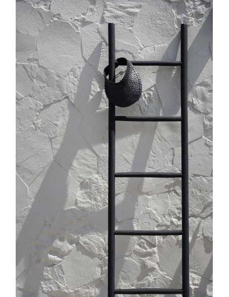 Porte serviettes original Échelle 5 niveaux en Bois de teck Noir The Tulum 