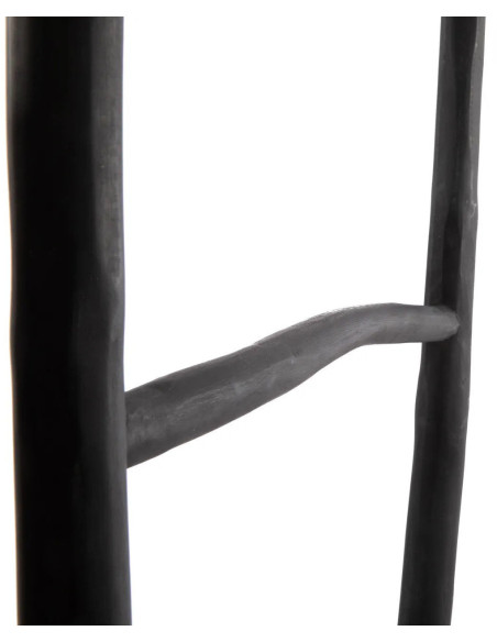 Porte serviettes original Échelle 5 niveaux en Bois de teck Noir The Tulum 