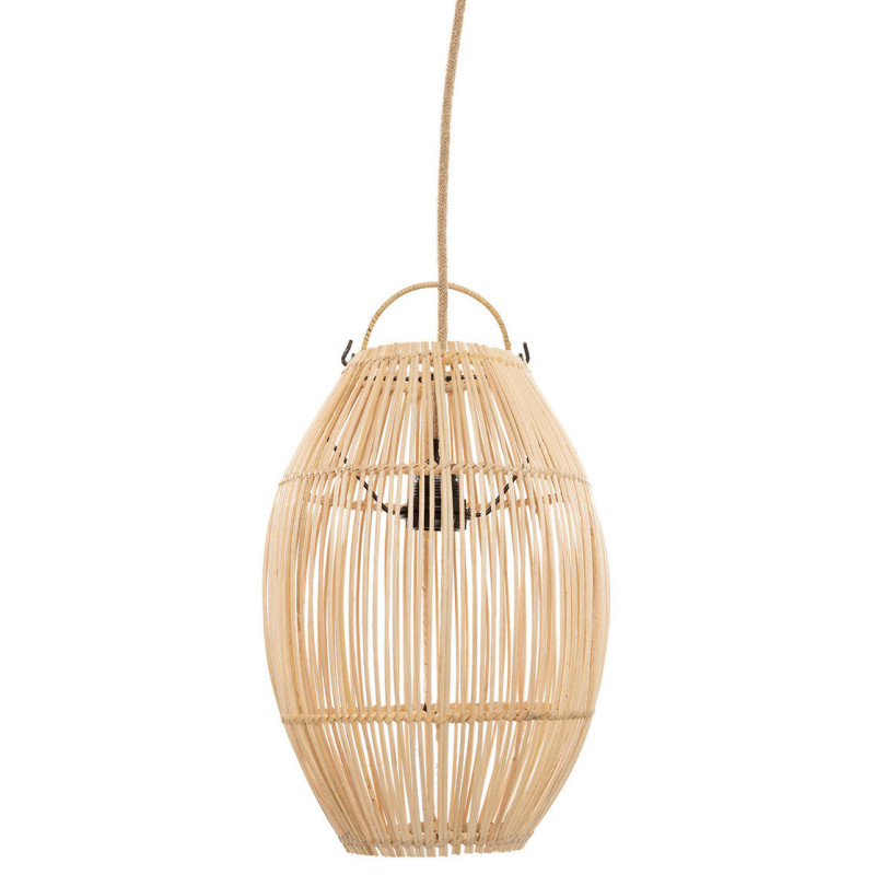 Abat jour original pour suspension 25 cm en Rotin Naturel The Zuri 