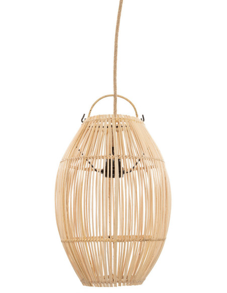 Abat jour original pour suspension 25 cm en Rotin Naturel The Zuri 