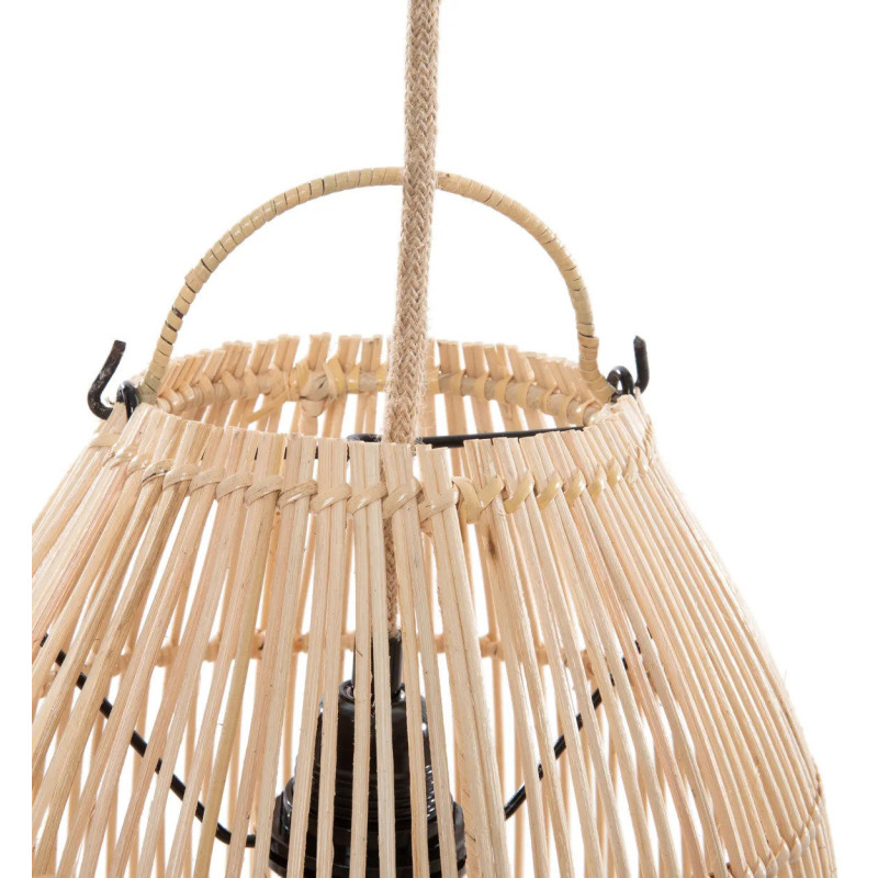 Abat jour original pour suspension 25 cm en Rotin Naturel The Zuri 