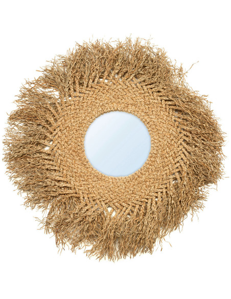 Miroir Mural Rond 75 cm en Jacinthe d'eau Naturel The Early Monday 