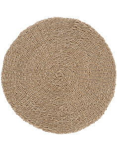 Tapis bord de mer Rond 100 cm Sisal Naturel Tressé The Sizali 