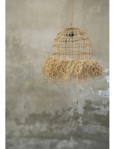 Abat-jour pour suspension 40 cm Herbe Mendong Naturel The Casita 