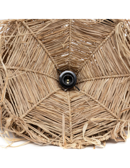 Abat jour original XL pour suspension 40 cm en Rotin Naturel Avec franges The Honolulu 