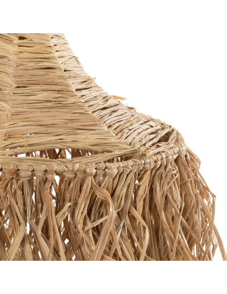 Abat jour original XL pour suspension 40 cm en Rotin Naturel Avec franges The Honolulu 