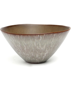 Grand Saladier rond 26 cm Grès Greige Marron The Peniche 