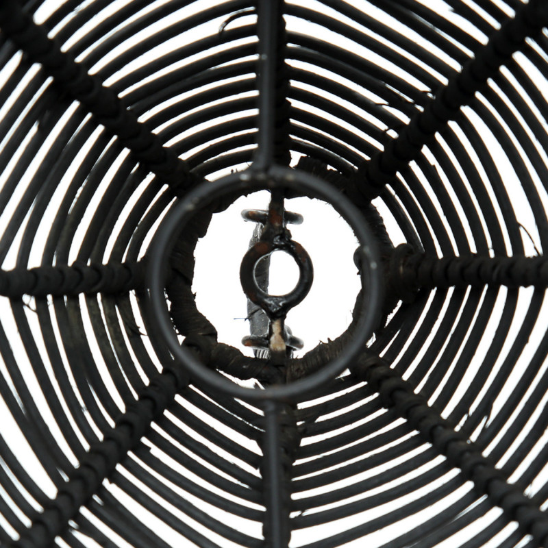 Abat-jour pour suspension 20 cm Rotin Noir The Bala 