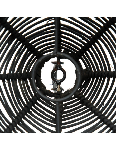 Abat-jour pour suspension 20 cm Rotin Noir The Bala 