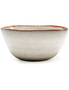 Saladier original rond 26 cm en Céramique Gris Marron The Comporta 