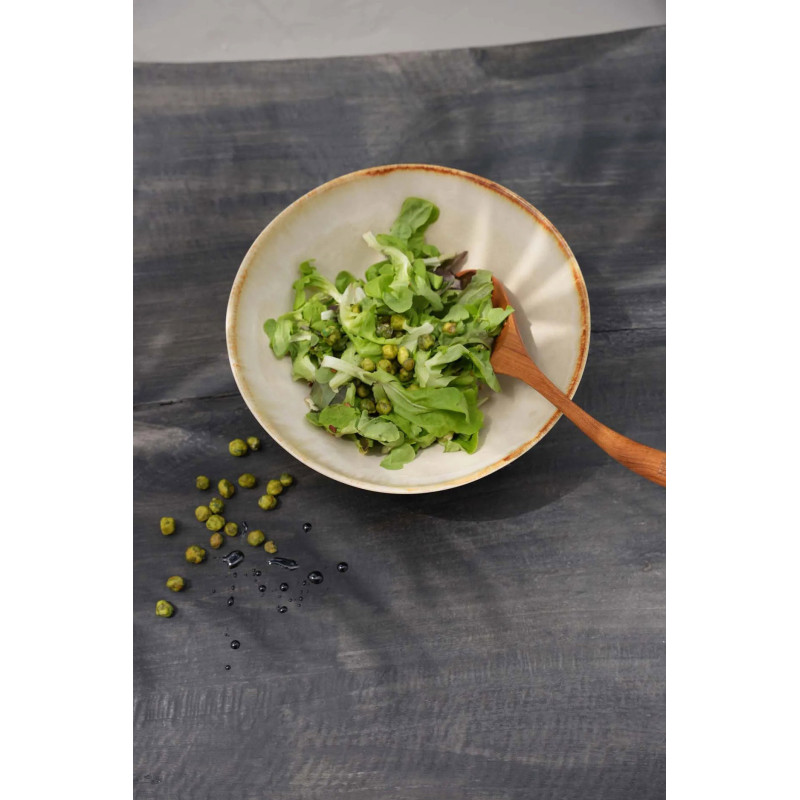 Saladier rond 27 cm Grès Blanc cassé Marron The Cascais 