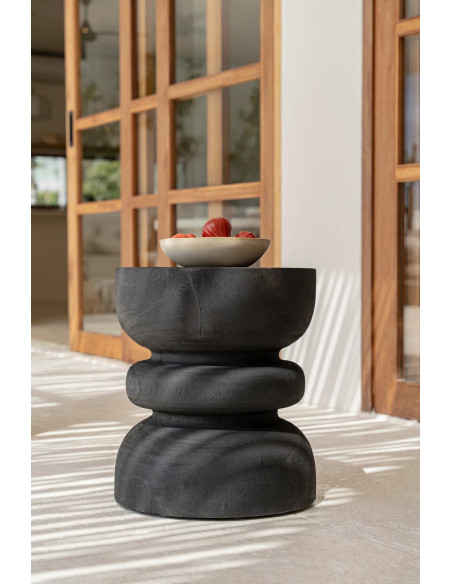 Saladier rond 27 cm Grès Blanc cassé Marron The Cascais 