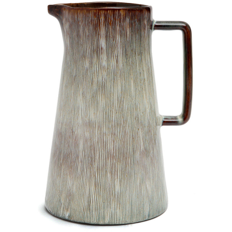 Pichet 1,4 Litres Hauteur 23 cm Grès Greige Marron The Peniche 