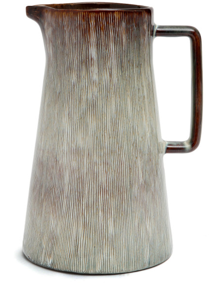Pichet 1,4 Litres Hauteur 23 cm Grès Greige Marron The Peniche 