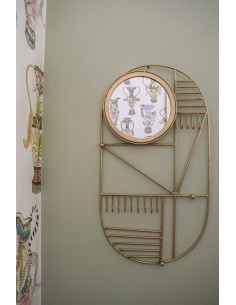 Miroir mural original Ovale en Métal Doré The Do I Look Pretty 