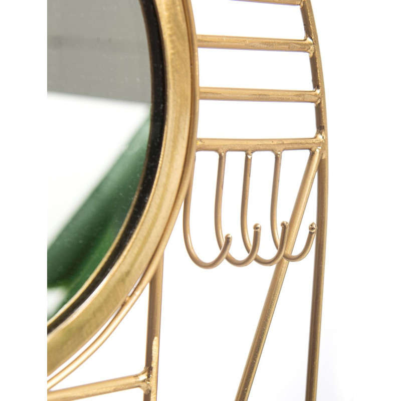 Miroir mural original Ovale en Métal Doré The Do I Look Pretty 