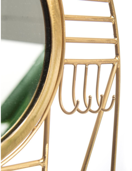 Miroir mural original Ovale en Métal Doré The Do I Look Pretty 