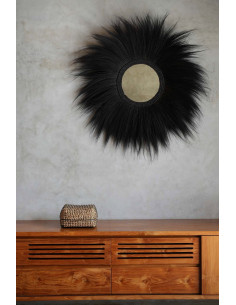 Boîte de rangement originale avec couvercle Carrée 28 cm Bambou Marron Noix de coco The Coconut Shell 