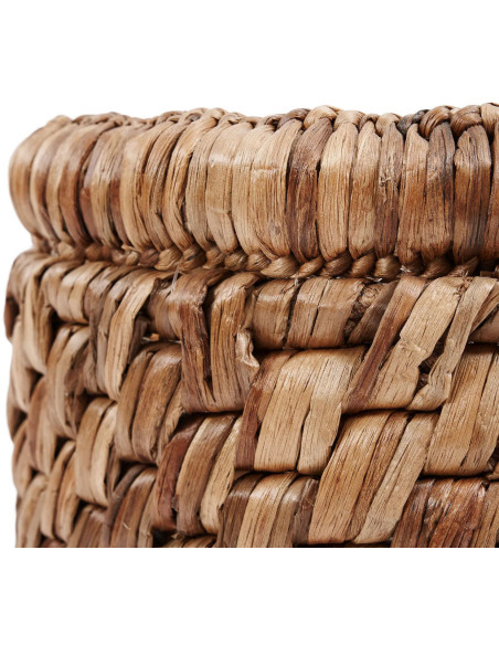 Panier de rangement bohème Rond 36 cm Jacinthe d'eau Naturel Tressé The Choppy 