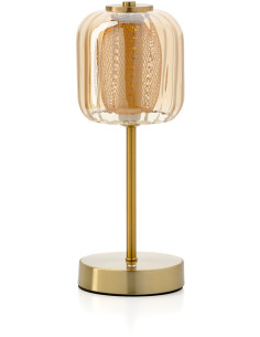 Lampe à poser LED rechargeable design chic H 32 cm Métal Laiton doré The Lighty Gaga 