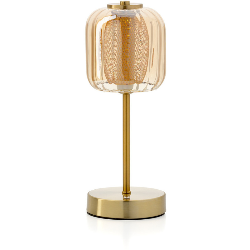 Lampe à poser LED rechargeable design chic H 32 cm Métal Laiton doré The Lighty Gaga 