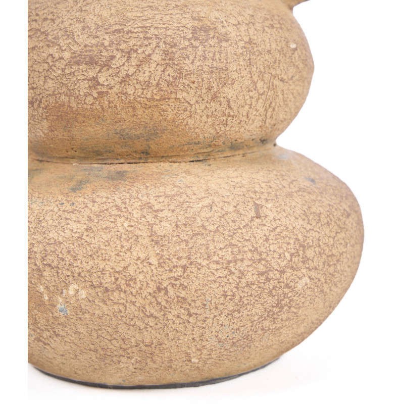 Vase ethnique chic 2 anses Organique H 18 cm Terre cuite Sable The Earthen Balance 
