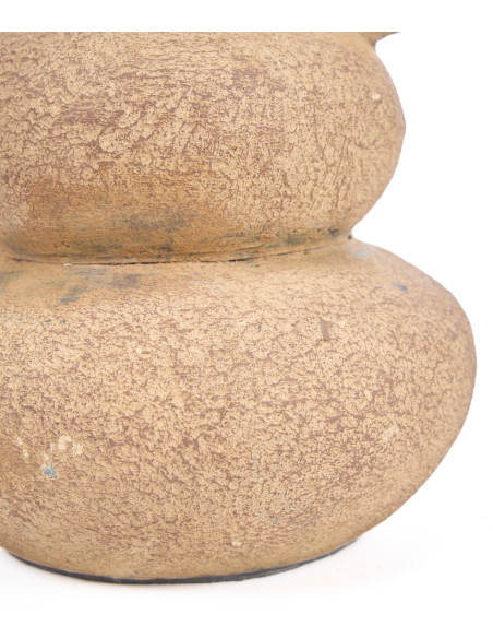 Vase ethnique chic 2 anses Organique H 18 cm Terre cuite Sable The Earthen Balance 