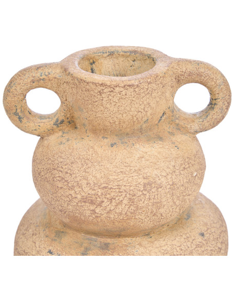 Vase ethnique chic 2 anses Organique H 18 cm Terre cuite Sable The Earthen Balance 
