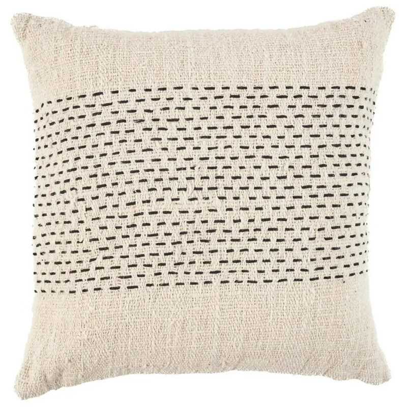 House de coussin originale Carrée 50x50 en Coton Naturel Noir The Misty 