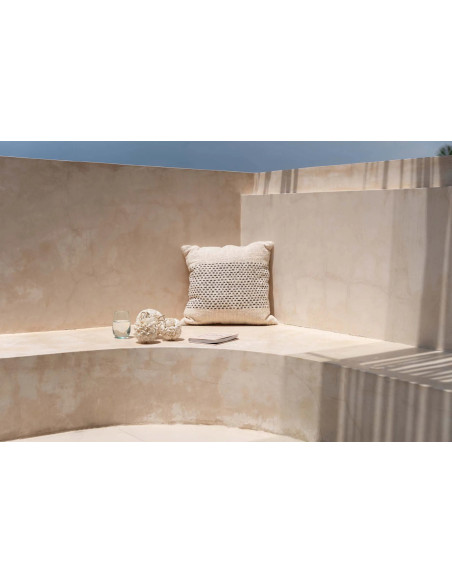 House de coussin originale Carrée 50x50 en Coton Naturel Noir The Misty 