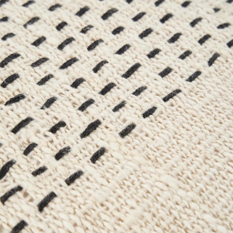 House de coussin originale Carrée 50x50 en Coton Naturel Noir The Misty 