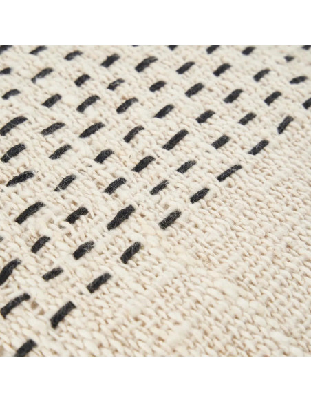 House de coussin originale Carrée 50x50 en Coton Naturel Noir The Misty 