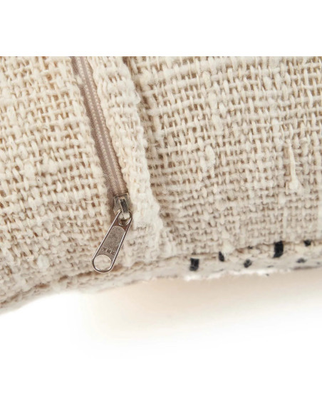 House de coussin originale Carrée 50x50 en Coton Naturel Noir The Misty 