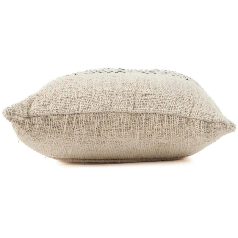 House de coussin originale Carrée 50x50 en Coton Naturel Noir The Misty 