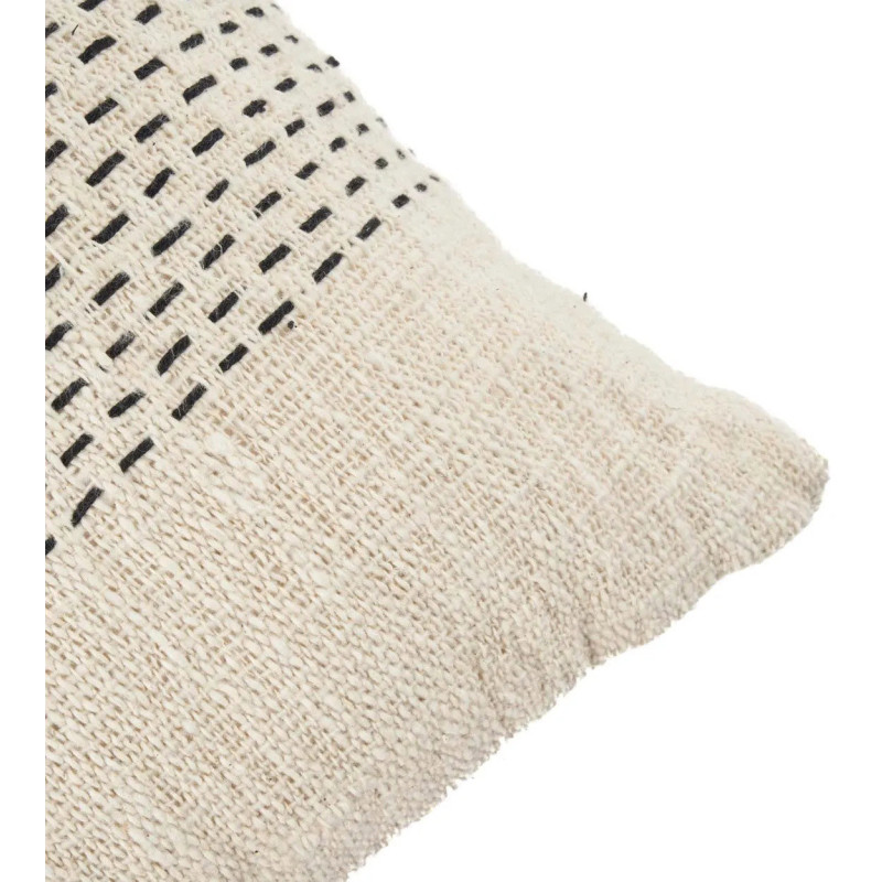 House de coussin originale Carrée 50x50 en Coton Naturel Noir The Misty 