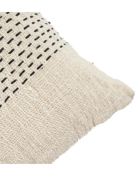 House de coussin originale Carrée 50x50 en Coton Naturel Noir The Misty 