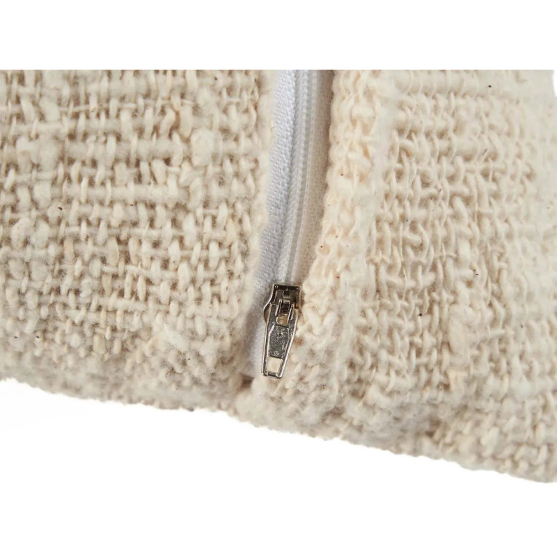 House de coussin originale Palmier Carrée 50x50 en Coton Naturel Blanc The Isla Palm 