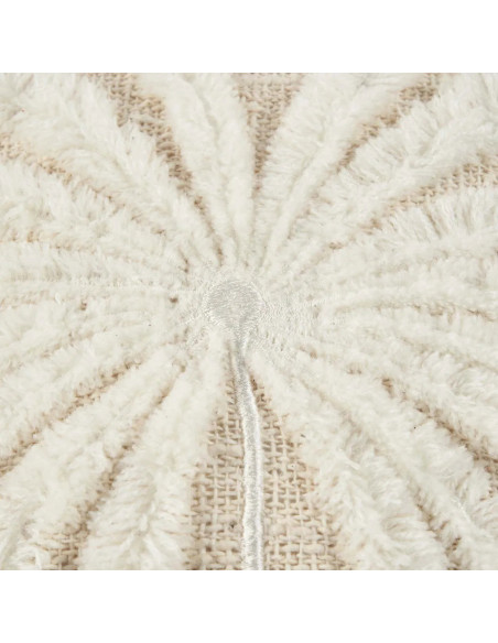 House de coussin originale Palmier Carrée 50x50 en Coton Naturel Blanc The Isla Palm 