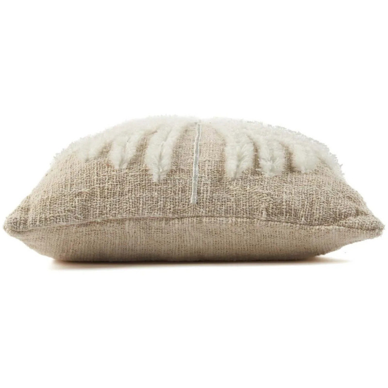 House de coussin originale Palmier Carrée 50x50 en Coton Naturel Blanc The Isla Palm 
