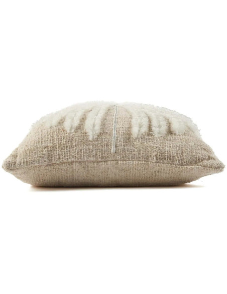 House de coussin originale Palmier Carrée 50x50 en Coton Naturel Blanc The Isla Palm 