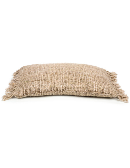 Housse de coussin Rectangulaire 50x30 en Coton Beige avec franges The Oh My Gee 