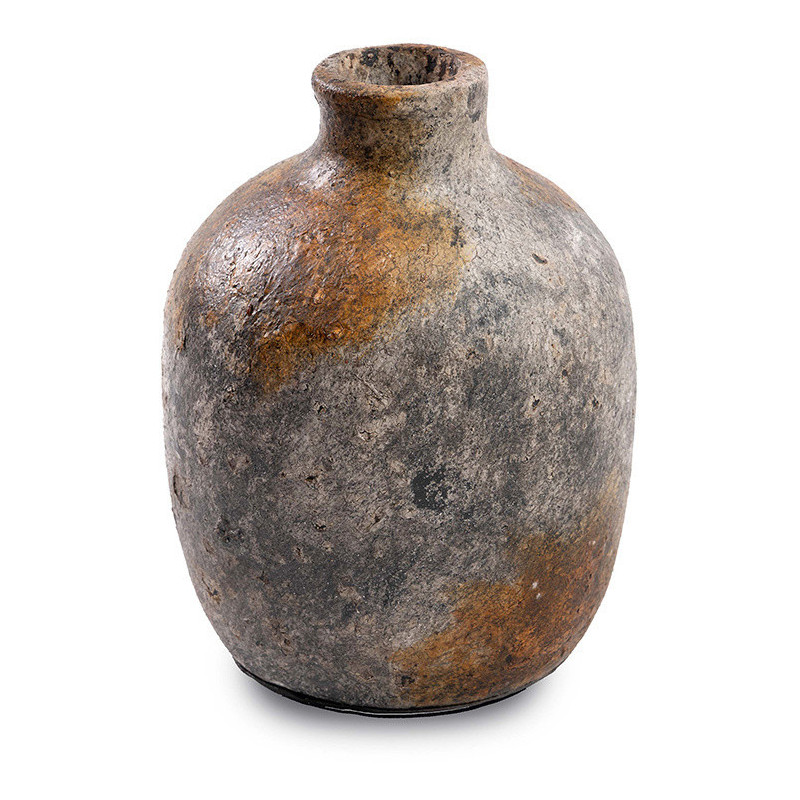 Vase Rond Hauteur 19 cm en Terre cuite Gris antique The Classy 