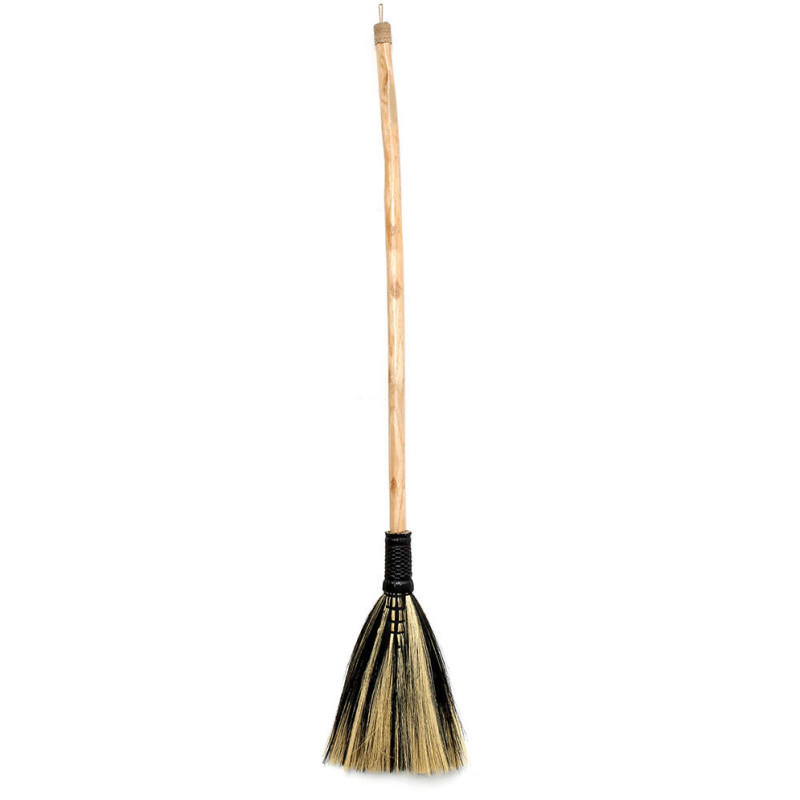 Balai indonésien en Bois Herbe Naturel Noir The Big Broom 