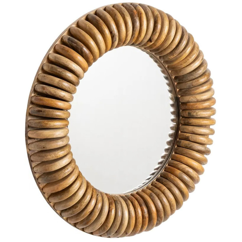 Grand Miroir mural ethnique chic Rond...