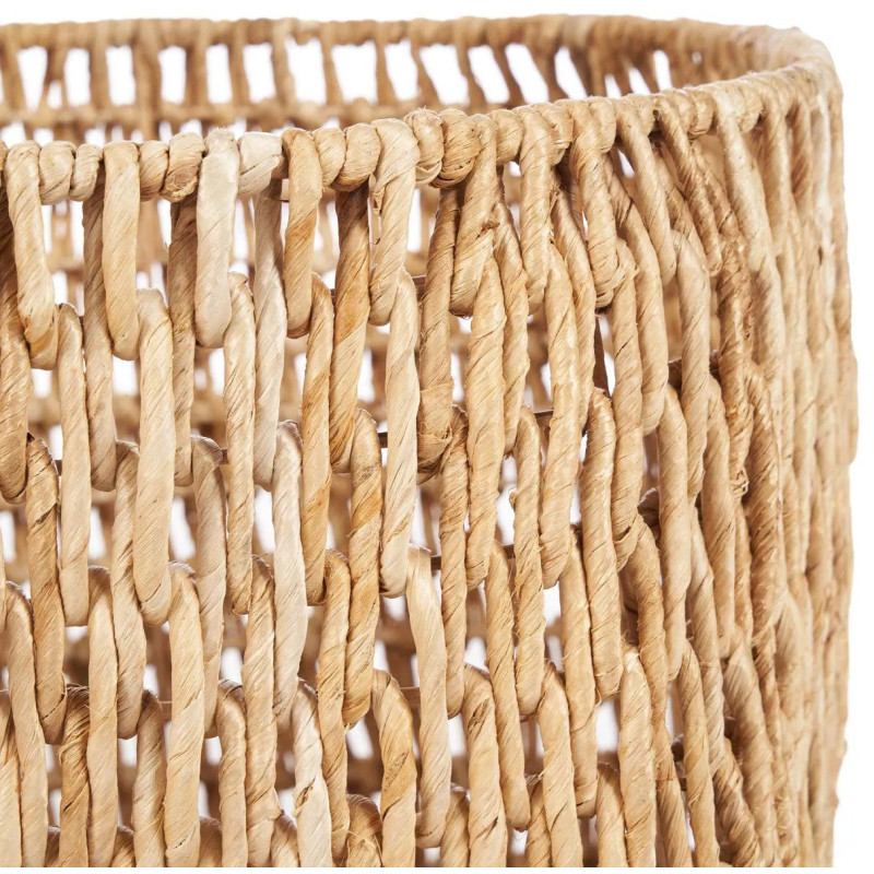 Grand Panier de rangement bohème chic Rond 55 cm Feuille de bananier Naturel Tressé The Louh Louh 